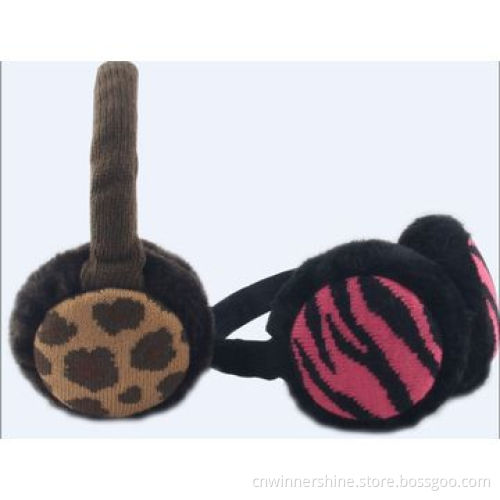 Fax fur earmuffs with artificial fur material